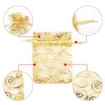 Gold Sheer Organza Gift Bags - 100 Pack