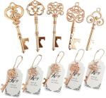 50 PCS Rose Gold Key Bottle Openers for Weddings