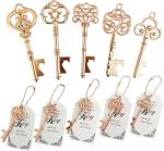 50 PCS Rose Gold Key Bottle Openers for Weddings