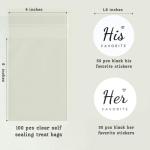 His and Her Favorite Stickers with Gift Bags