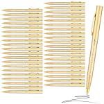 Gold Slim Ballpoint Pens for Wedding Favors - 100 Pcs