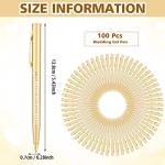 Gold Slim Ballpoint Pens for Wedding Favors - 100 Pcs
