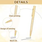 Gold Slim Ballpoint Pens for Wedding Favors - 100 Pcs