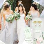 Pearl Knot Bridesmaid Earrings Gift Set in Gold