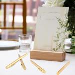 Gold Slim Ballpoint Pens for Wedding Favors - 100 Pcs