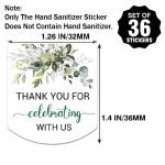 36 Wedding Favor Hand Sanitizer Labels for Events