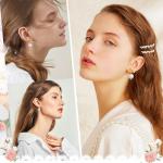 Pearl Knot Bridesmaid Earrings Gift Set in Gold