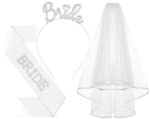 Bride to Be Headband, Sash, and Veil Set