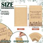 100 Wedding Favor Seed Packets with Gift Bags