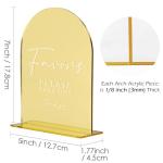 Gold Mirror Acrylic Wedding Favors Sign with Stand