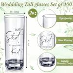 100 Wedding Favor Shot Glass Set with Bags