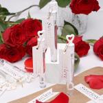 32 Wedding Bubble Wands with Heart Tops