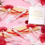32 Wedding Bubble Wands with Heart Tops