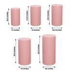 Dusty Rose Fitted Spandex Cylinder Stand Covers