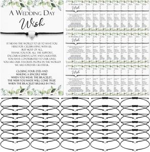 Sasylvia 50 Sets Adjustable Wedding Guest Bracelets