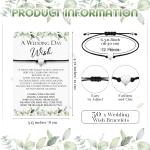 Sasylvia 50 Sets Adjustable Wedding Guest Bracelets