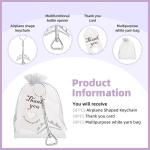 Airplane Bottle Opener Keychains for Bridal Showers