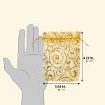 200 Gold Organza Wedding Gift Bags and Pouches