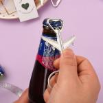 Airplane Bottle Opener Keychains for Bridal Showers