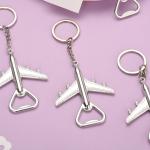 Airplane Bottle Opener Keychains for Bridal Showers