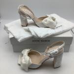 Anne Barge Willow White Bow Slingback Wedding Shoes