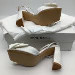 Anne Barge Willow White Bow Slingback Wedding Shoes
