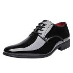 Men's Faux Patent Leather Tuxedo Dress Loafers