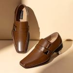 Men's Square Toe Slip-On Wedding Dress Shoes