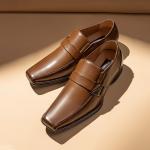 Men's Square Toe Slip-On Wedding Dress Shoes