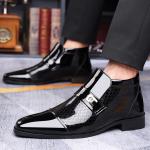 Stylish Men's High-Top Ankle Boots with Buckle