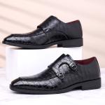 Men's Checkered Monk Strap Dress Shoes