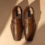 Men's Square Toe Slip-On Wedding Dress Shoes