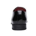 Men's Faux Patent Leather Tuxedo Dress Loafers