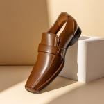 Men's Square Toe Slip-On Wedding Dress Shoes