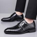 Men's Checkered Monk Strap Dress Shoes