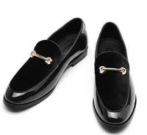 Men's Velvet Slip-on Dress Shoes for Weddings