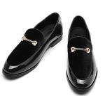 Men's Velvet Slip-on Dress Shoes for Weddings