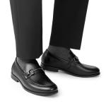 Men's Black Slip-On Dress Loafers Size 10.5