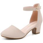 Girls' Nude Closed Toe Heels for Weddings