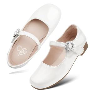Girls White Mary Jane Ballet Flats for Weddings