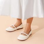 Ivory Mary Jane Dress Shoes for Girls