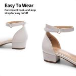 Girls' White Bow Ankle Strap Wedding Sandals
