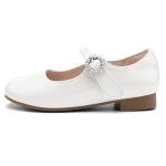 Girls White Mary Jane Ballet Flats for Weddings
