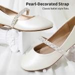 Ivory Mary Jane Dress Shoes for Girls