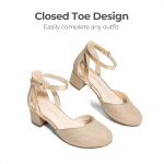 Gold Ankle Strap High Heel Shoes for Kids