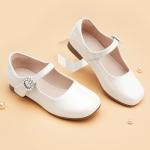 Girls White Mary Jane Ballet Flats for Weddings