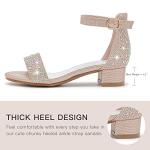 Gold Sparkle Flower Girl Dress Shoes with Strap