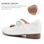 Girls White Mary Jane Ballet Flats for Weddings