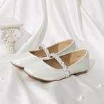 Ivory Mary Jane Dress Shoes for Girls