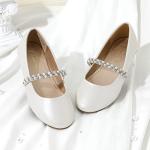 Ivory Mary Jane Dress Shoes for Girls
